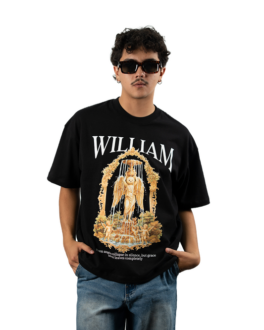 Angel in silence playera semi oversize