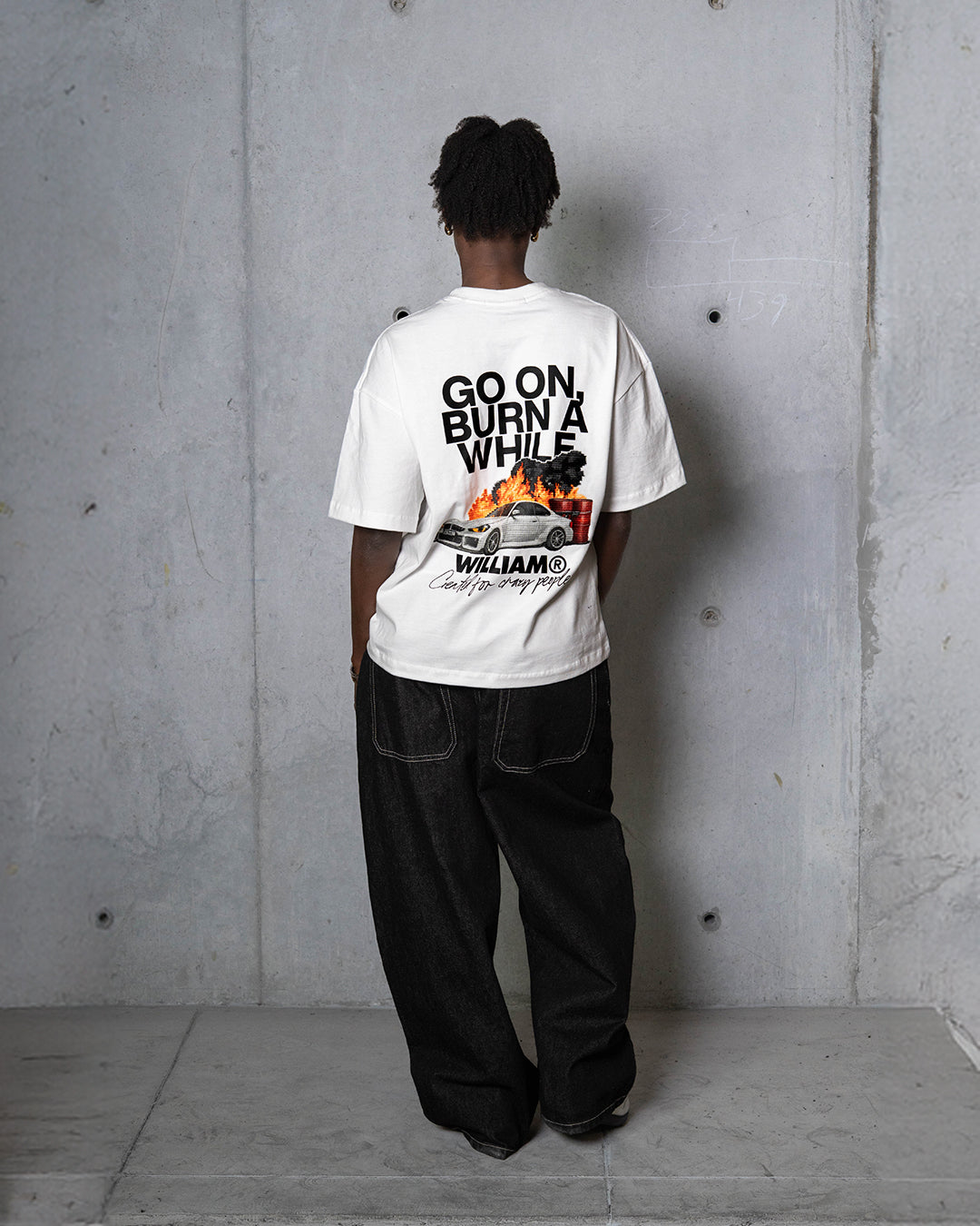 Burn a while playera oversize