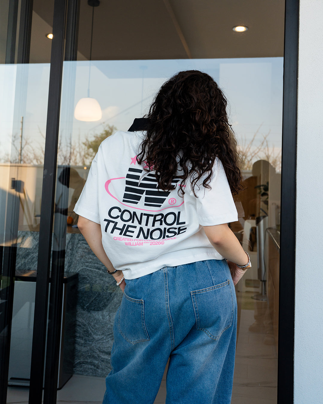 Control the noise polo algodón boxy