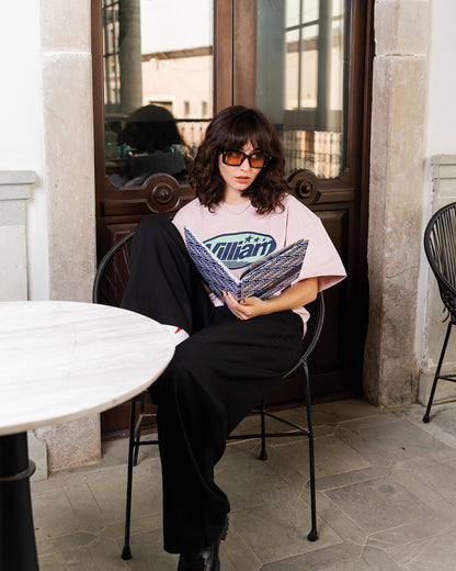 Pink Oval playera oversize