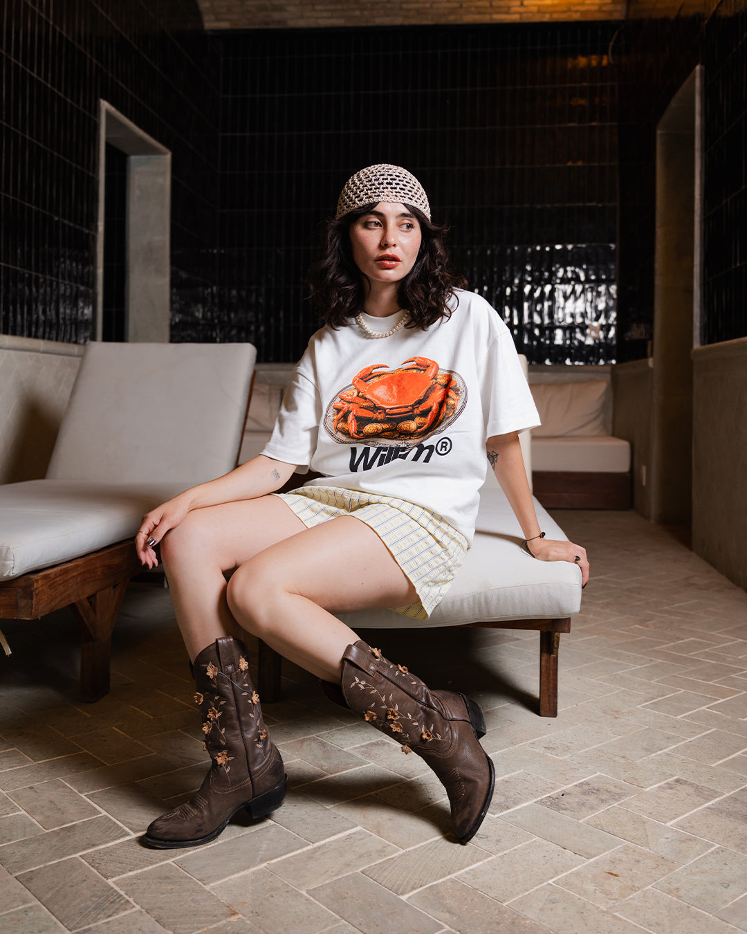 William Crab playera oversize