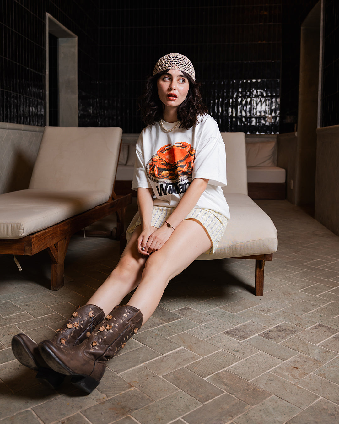 William Crab playera oversize