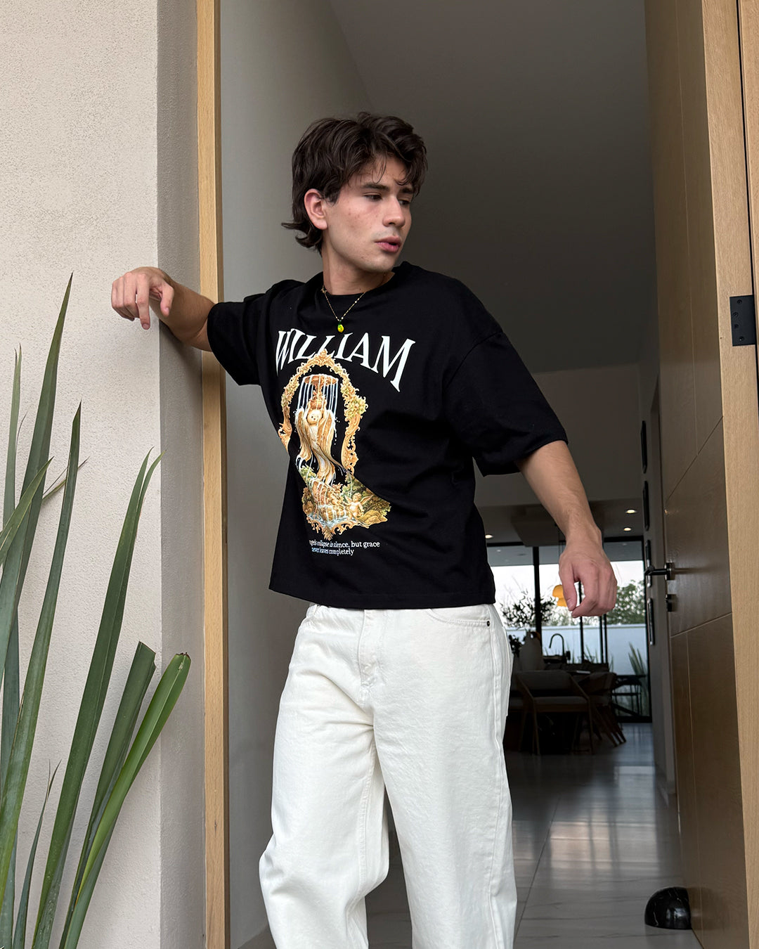 Angel in silence playera semi oversize