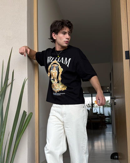 Angel in silence playera semi oversize