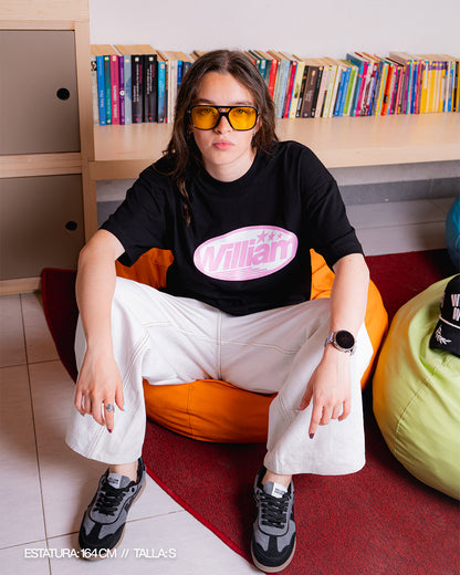 Black Oval playera oversize