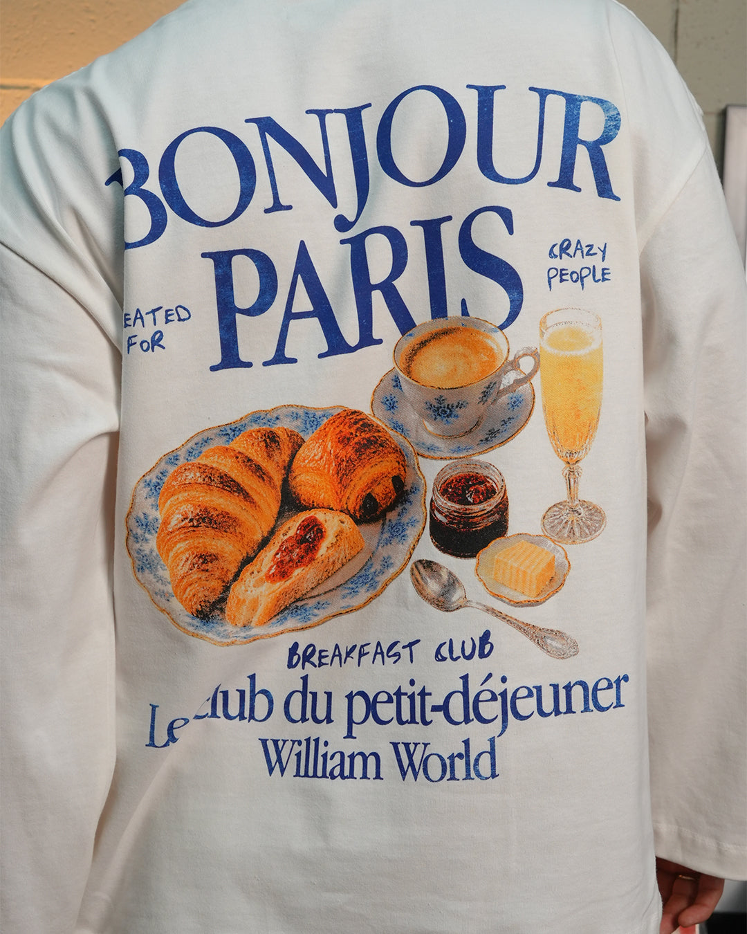Bonjour Paris playera oversize manga larga