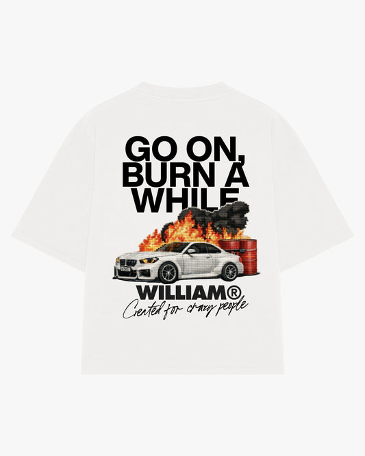 Burn a while playera oversize