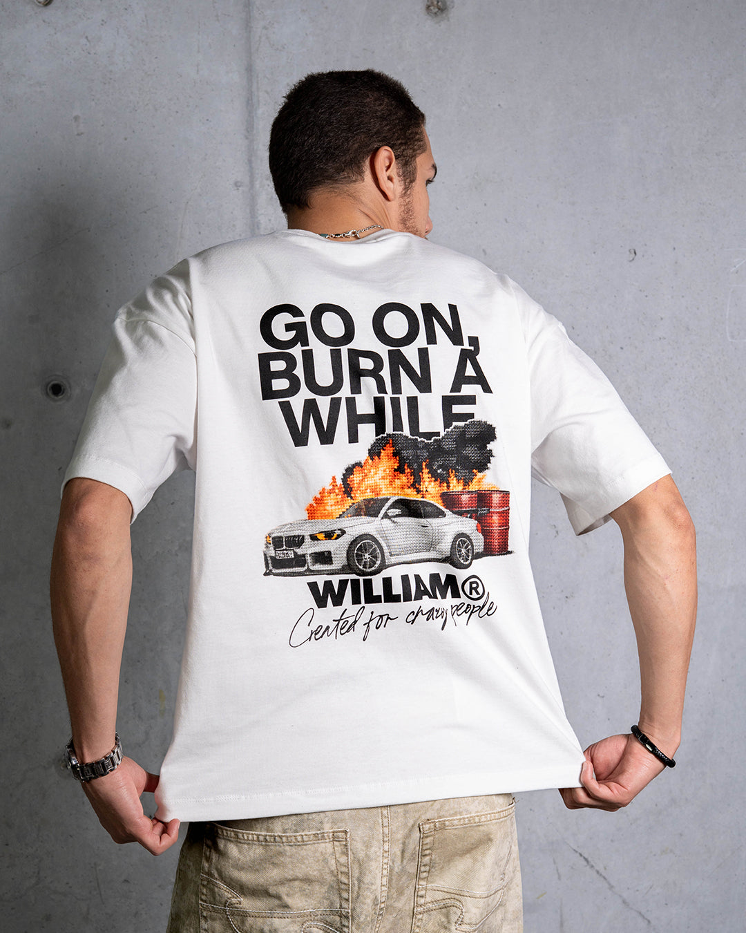 Burn a while playera oversize