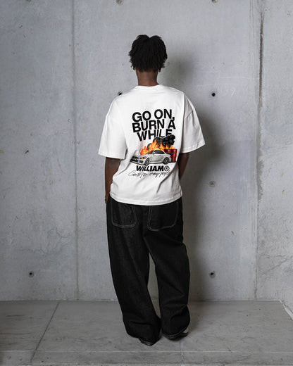 Burn a while playera oversize
