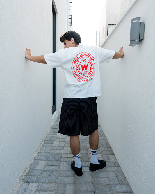 William World Emblem playera semi oversize