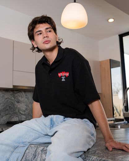 William hearts polo piqué boxy