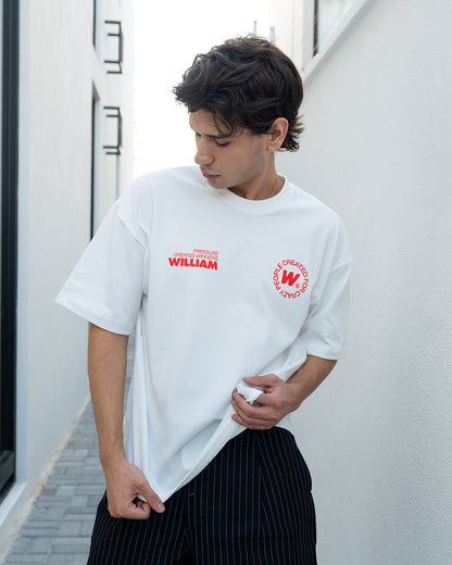 William World Emblem playera semi oversize