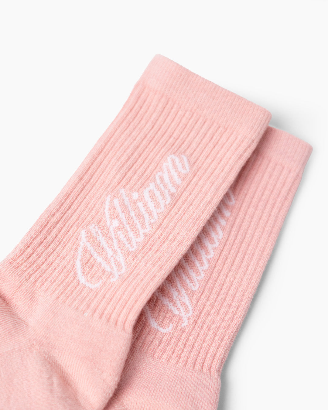 Cursive Logo Pink Socks