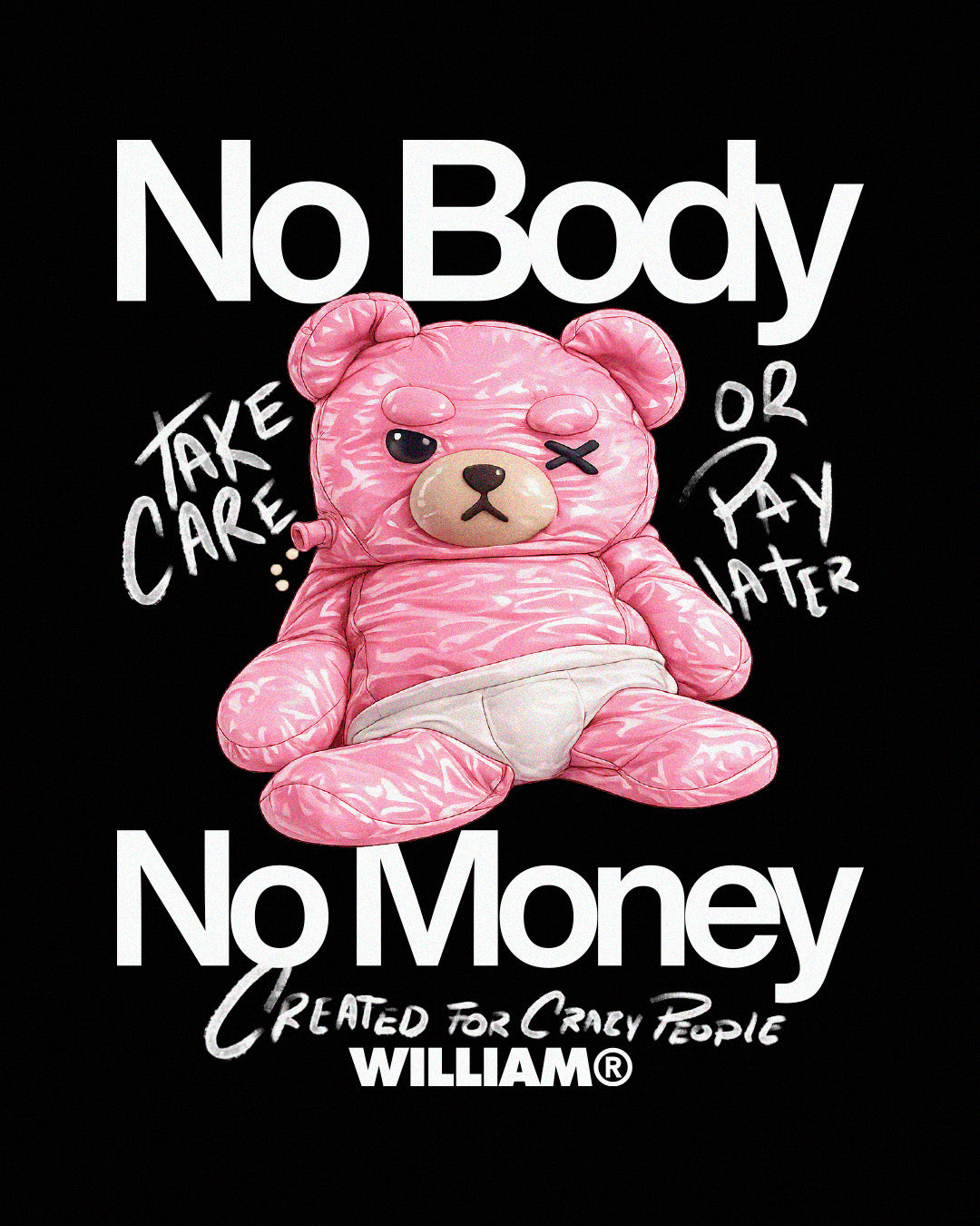 No body No money playera oversize