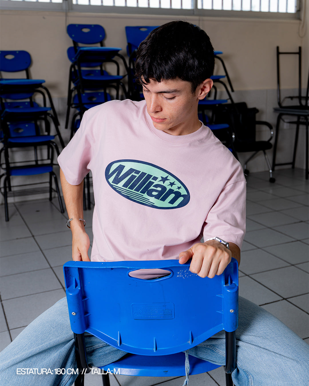Pink Oval playera oversize