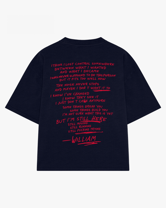 Still here playera semi oversize