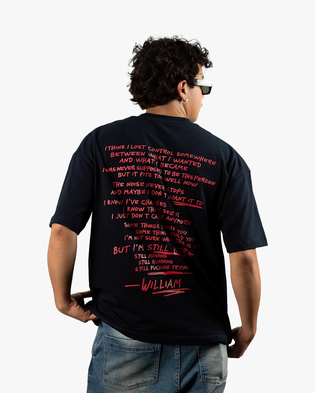 Still here playera semi oversize