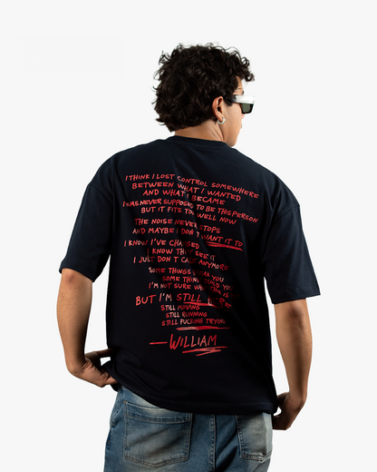 Still here playera semi oversize