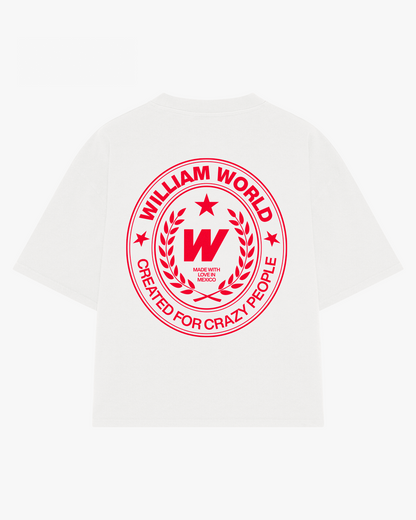 William World Emblem playera semi oversize