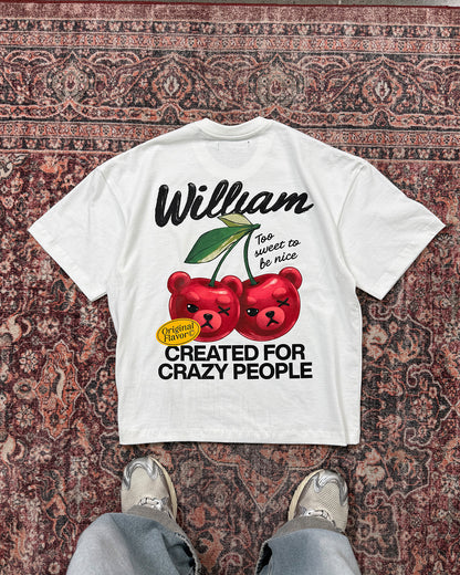 William Cherries playera semi oversize
