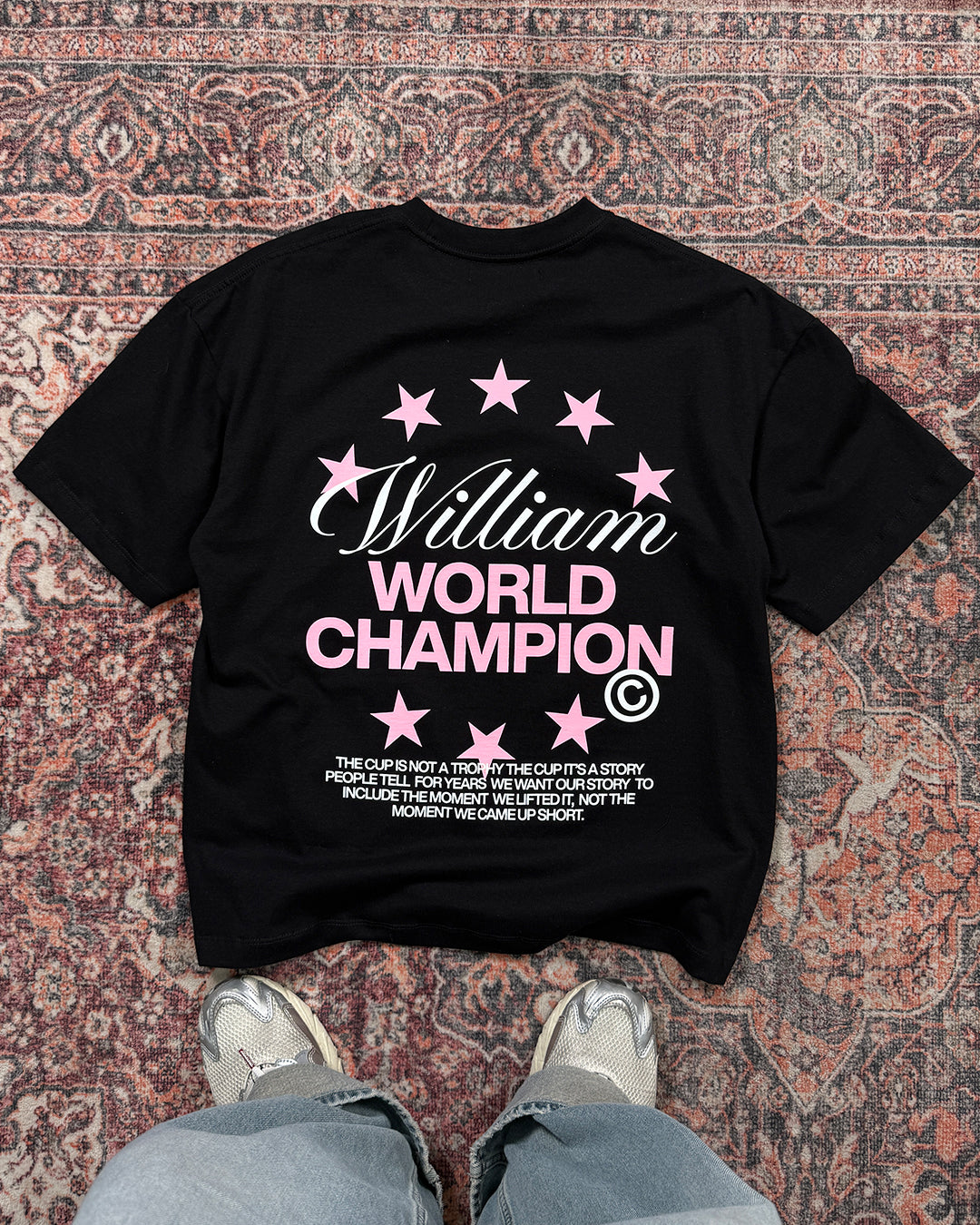 William World Champion playera semi oversize
