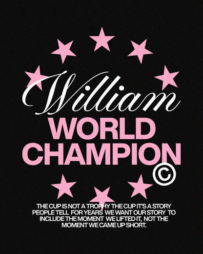William World Champion playera semi oversize
