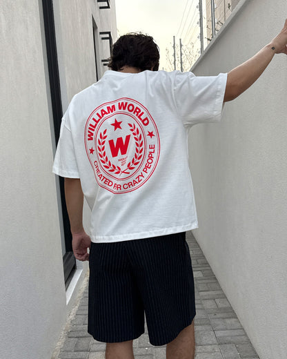William World Emblem playera semi oversize
